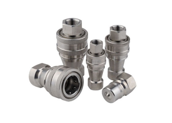 ISO7241B SS Otwarty typ zamknięty Hydraulic Quick Coupler BSP Thread