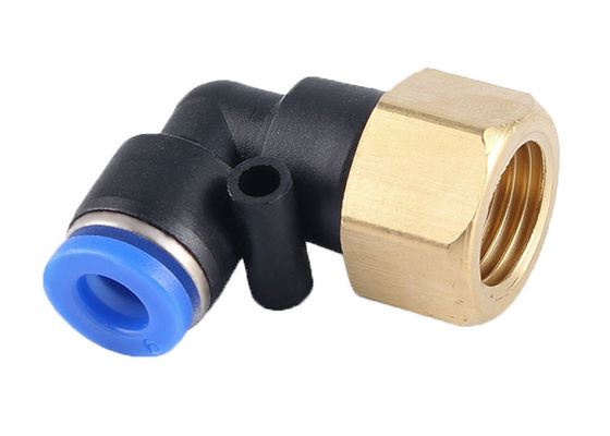PLF Series Push Connect Air Fittings 90° Pneumatyczna Rurka Mężczyzna Łokieć 1/4" Wątek NPT