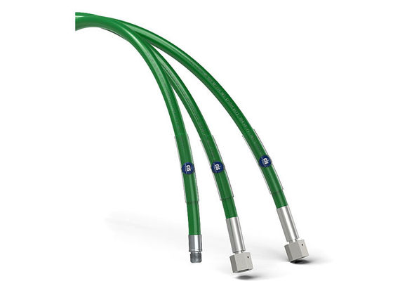 Olejna rafinacja 110Mpa Ultra wysokiego ciśnienia węża Zielony kolor ID 6.4MM