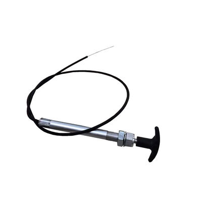 Linka sterująca typu push pull z uchwytem typu twist lock w kształcie litery T