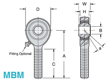 MBM/MBF Series Bronze Race Rod Ends.