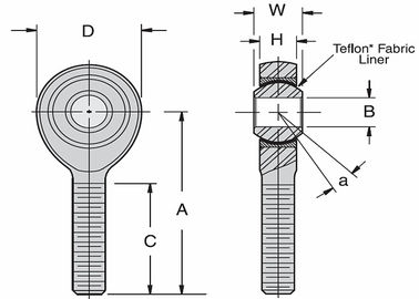 UMAX-T serii PTFE wyłożone końcówki prętów ciężkich.