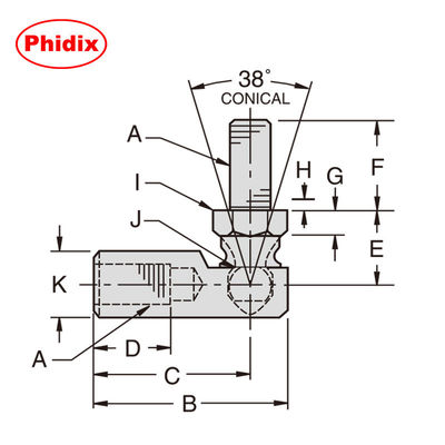 R-G Series Heavy-Duty Ball Joints. Zink-Plated, odporny na korozję design metalu do metalu dla motoryzacji, przemysłu i maszyn (OEM/aftermarket)