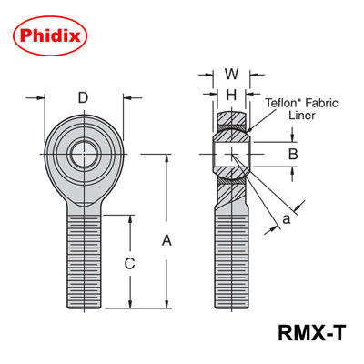 /RMX/RMX-T serii Ciężko działający PTFE-wyłożony końcówki pręta /High Load Capacity for Industrial & Racing applications