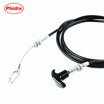 Mechanical Control Cable With Plastic T- Handle And Snap Hook For Industrial & Lawn Equipment